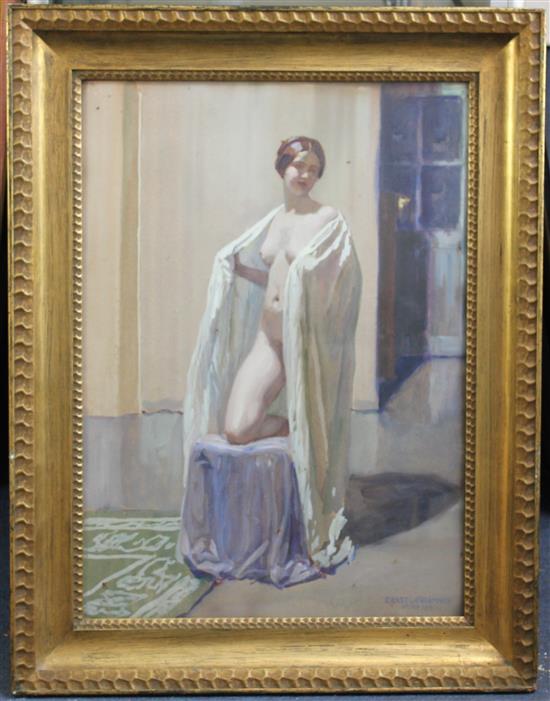 Ernst Liebermann (1869-1960) Standing muse, 25.5 x 18.5in.